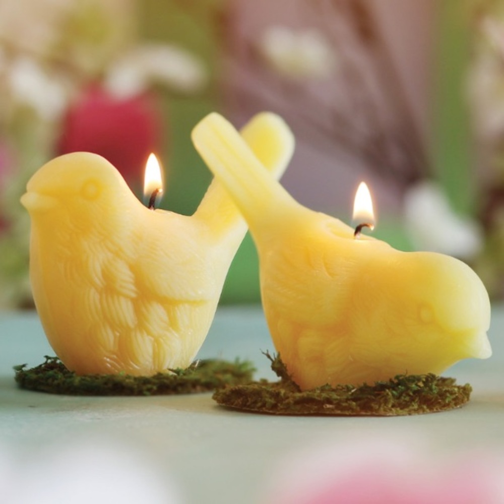 Big Dipper Wax Works Handcrafted Beeswax Candles Birds Pecking - Picture 9 of 9